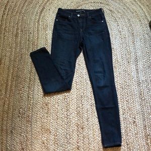 High rise dark wash Express Jeans